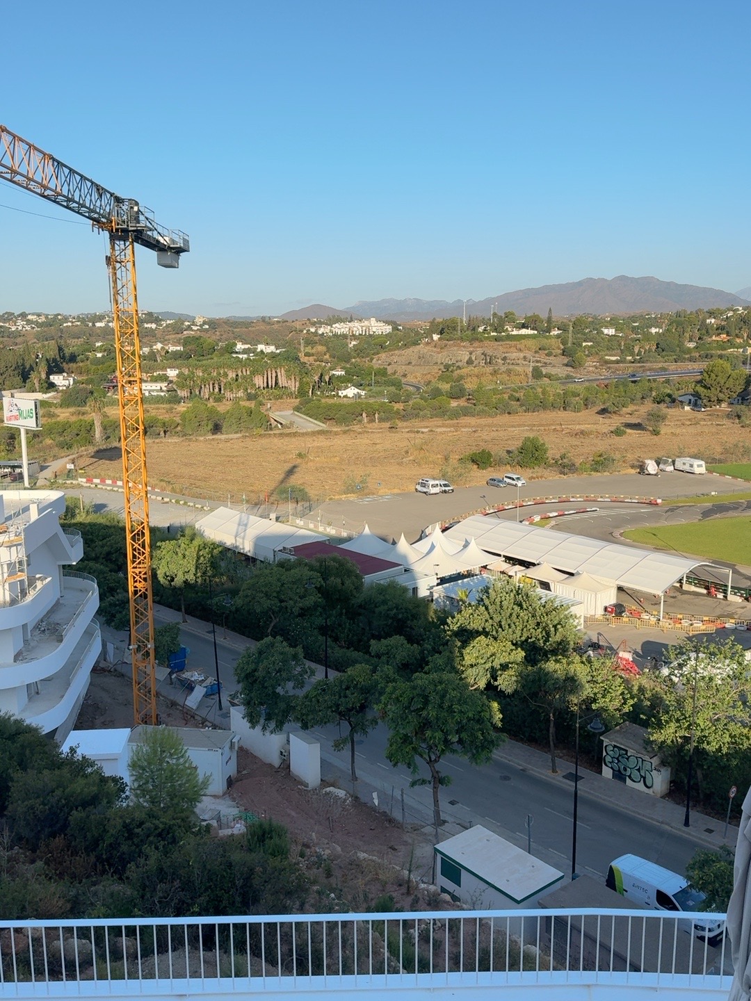 Daytime residential view towards the Mijas Karting area